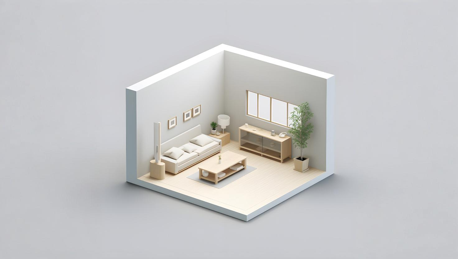 3d rendering of a interior
